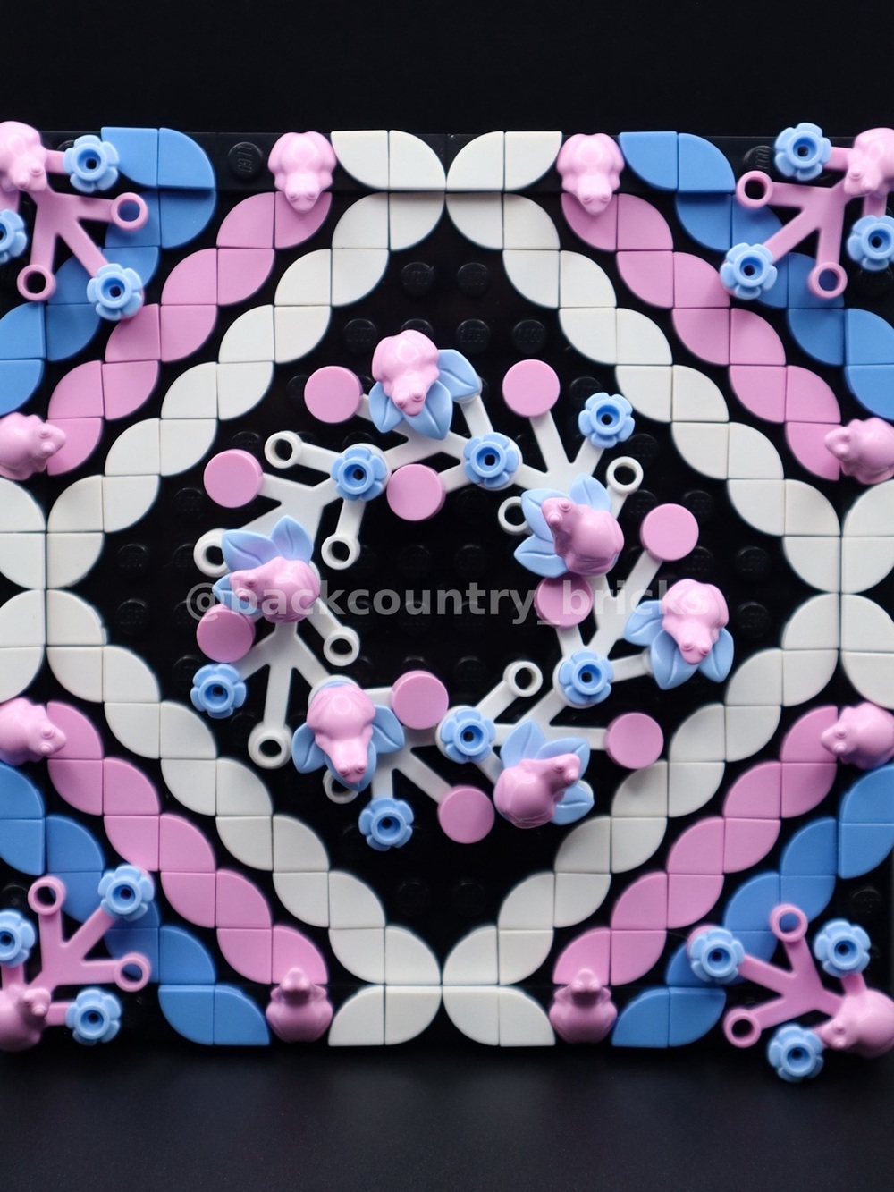5x5" Custom LEGO Mosaic Art - Transgender Flag Inspired